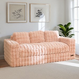 MAXYOYO 3 Seater Sofa for Living Room, Tufted Boneless Couch Bubbled Sofa Couch, No Assembly Needed - 1 of 4