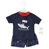 Hudson Baby Boys Swim Rashguard Set, Ahoy Mate Shark - image 2 of 4