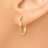 Black Bow Jewelry 2mm, 14k Yellow Gold Classic Round Hoop Earrings, 15mm (9/16 Inch) - 3 of 4