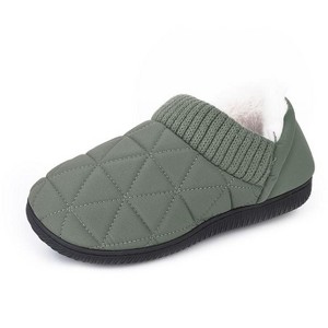 Women's Fur Lined Slippers Memory Foam Slippers with Plush Fleece Lining Slip on Quilted Thermal Slippers Indoor Or Outdoor - 1 of 4