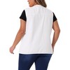 Agnes Orinda Women's Plus Size Sleeveless Denim Button Down V Neck Jean Vest - 4 of 4