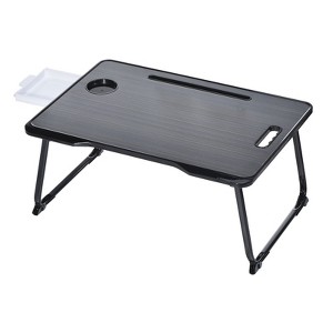 Unique Bargains Foldable Portable Lap Desk with Storage Drawer Tablet Slot Cup Holder - 1 of 4