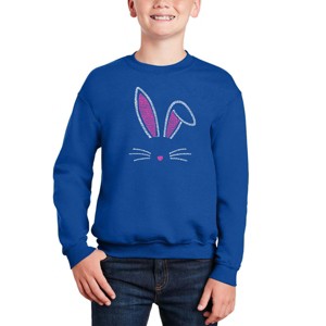 LA Pop Art Bunny Ears - Boy's Word Art Crewneck Sweatshirt - 1 of 3