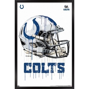 Trends International NFL Indianapolis Colts - Drip Helmet 20 Framed Wall Poster Prints - 1 of 4