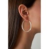 Sterling Silver Plated Hollow Hoop Earrings, Lightweight Hypoallergenic Circle Earrings, Everyday Jewelry Gift for Her - 4 of 4
