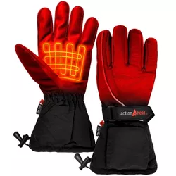ActionHeat AA Battery Heated Women's Snow Gloves - Black