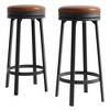 Swivel Bar Stool - Iron Frame, MDF Seat, Counter Height, Modern Design, Rotating Function - 3 of 4
