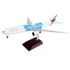 Boeing 777-300ER Commercial Aircraft White with Blue Graphics "Gemini 200" Series 1/200 Diecast Model Airplane by GeminiJets - 2 of 3