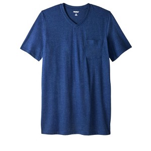 KingSize Men's Big & Tall Shrink-Less Lightweight Longer-Length V-Neck T-Shirt - 1 of 4