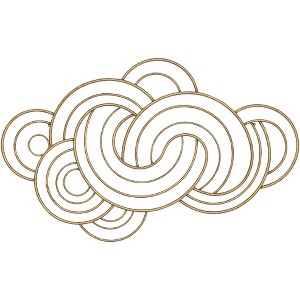 Dahlia Studios Gold Metal Arch Weave 43 1/4" Wide Metal Wall Art - 1 of 4