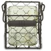 HomeRoots 4" Clear and Brown Glass Tabletop Lantern Candle Holder - 3 of 4