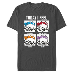 Men's Teenage Mutant Ninja Turtles Today I Feel Character Moods T-Shirt - 1 of 4