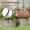 Resenkos Patio Planting Bed, Raised Garden Bed,Set of 2 Raised Garden Bed, Metal Planter Box with Safety Edging, Cream White - 2 of 4