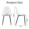 PAGED Set of 3 Transparent Dining Chairs,Armless Chairs with Metal Legs for Home,Kitchen,Living Room,Restaurant - 3 of 4