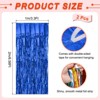 Unique Bargains Wedding Birthday Party Decoration Foil Fringe Backdrop Curtains 2 Pcs - 2 of 4