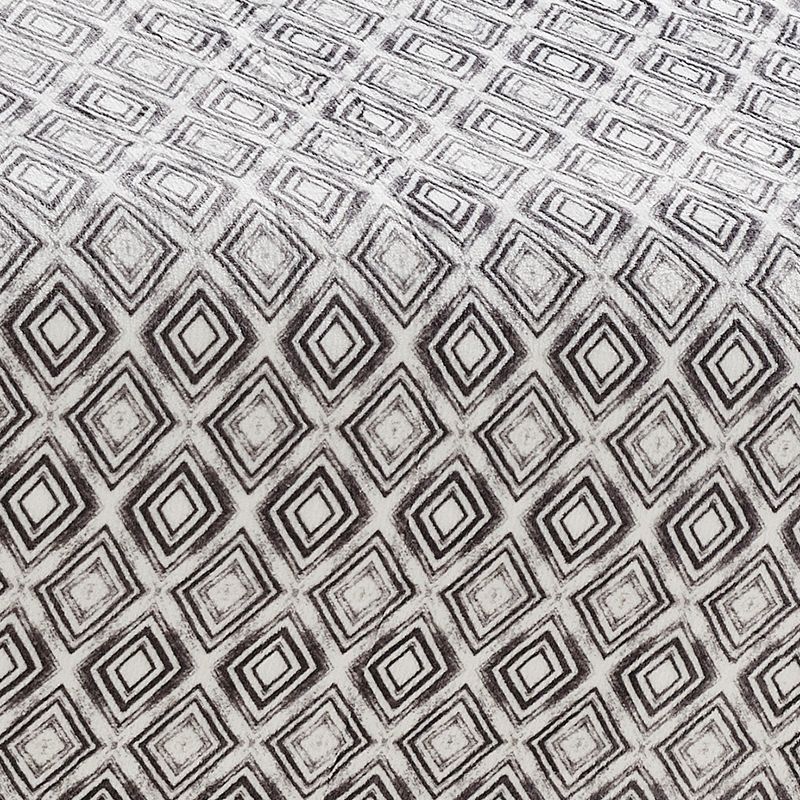 Plazatex Luxurious Ultra Soft Lightweight Peralto Printed Bed Blanket White/Grey 90" x 90", 4 of 5