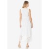 Roaman's Women's Plus Size V-Neck High-Low Eyelet Dress - 3 of 4