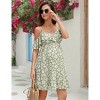 BLUEMING Maternity Cold Shoulder Sundress Flouce Highwaist Midi Dress Floral Summer Dress - 2 of 4