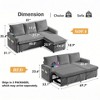 Vipbear 81 in Sectional Sofa Bed with Pull Out Bed,L-Shaped Couch Sleeper Sofa with Reclining Backrest,Reversible Storage Chaise,Tool-Free Assembly - 2 of 4