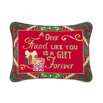 C&F Home A Dear Friend Needlepoint Pillow