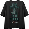The X-FIles The Truth Is Still Out There Crew Neck Short Sleeve Women's Black Crop Top - 2 of 4