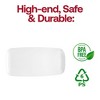 Smarty Had A Party 10.6" x 5" White Flat Edge Rectangular Plastic Plates - 120 pcs - 4 of 4