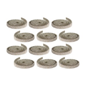 Glitter Rope Ribbon Set – Champagne 1" x 15' Decor Rolls (12 Pack) by Melrose - 1 of 3