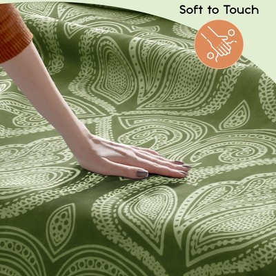 Twin Sage Microfiber Deep Pocket Paisley Print Sheet Set