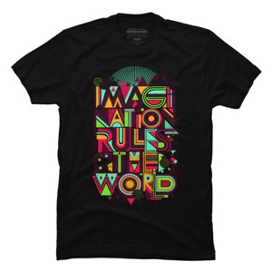 Men's Design By Humans Imagination Rules The World By Dzeri29 T-Shirt - 1 of 2