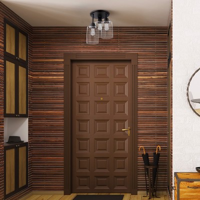 Annecy 15.4" Oil Rubbed Bronze Semi-Flush Globe Ceiling Light