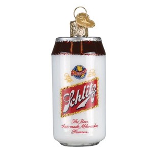 Old World Christmas Blown Glass Ornament for Christmas Tree, Schlitz Beer Can - 1 of 4