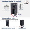 CASAINC 1-Spray Patterns 12 Inches Wall Mount Shower System Rain Shower Heads and Metal Handheld (Valve Included) - 2 of 4