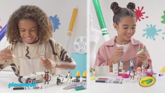 PLAYMOBIL Color with Crayola: Fashion Design set, 2 of 10, play video