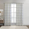 Habitat 100% Polyester Nathan Stripe Sheer Faux Linen Dual Header Curtain Panel Blue - 2 of 4