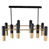 CWI Lighting,Anem 10 Light Down Chandelier With Matte Black & Satin Gold Finish - 3 of 4