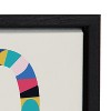 Kate and Laurel Sylvie Mid Century Modern Lemur Framed Canvas by Rachel Lee of My Dream Wall, 18x24, Black - 3 of 4