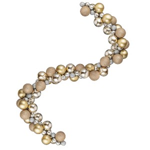 Every Day is Christmas Plastic Garland, Shatterproof 6-Foot Ball Ornament Garland for Christmas Tree, Mantle, Doorframe - 1 of 4