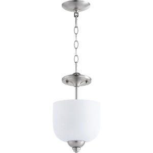 Quorum Lighting Richmond 3-Light Pendant, Satin Nickel, Glass, 8W x 14H, Dry Rated - 1 of 1