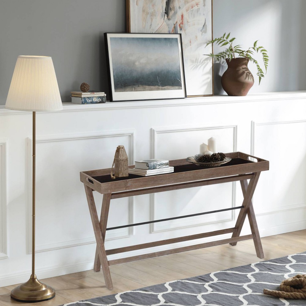 Photos - Coffee Table Boraam Nathaniel Rectangular Console Table Brown