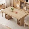71-Inch Large Dining Table for 6-8 with Dual Side Storage, Wooden Kitchen Table w/ Large Tabletop & Sturdy Frame,for Kitchen, Dinner, Oak - 4 of 4
