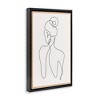 Stupell Industries Minimal Woman Line Drawing Black Framed Floater Canvas Wall Art - 3 of 4