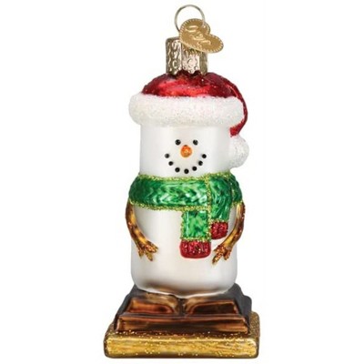 Old World Christmas Glass Blown Ornament for Christmas Tree, S'Mores Snowman