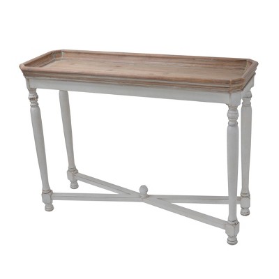 narrow wood console table