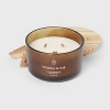 3-Wick Amber Glass Wooden Wick Whiskey and Oak Jar Candle 13oz - Threshold™ - 3 of 3