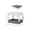 Kumasinova PE Wicker Outdoor Dog Bed,Elevated Dog Bed with Mesh Curtains,Pet Bed with Waterproof Cushion,Metal Frame,Dog Beds for Patio&Garden,Black - 2 of 4
