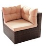 Sapphtopaz Patio Furniture Set Wicker Sectional Conversation Chairs with Cushions Coffee Table with Glass Table Top for Terrace, Garden - 3 of 4