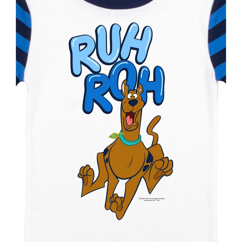 Scooby Doo "Ruh-Roh" Youth Boys Short Sleeve Pajama Set, 3 of 5