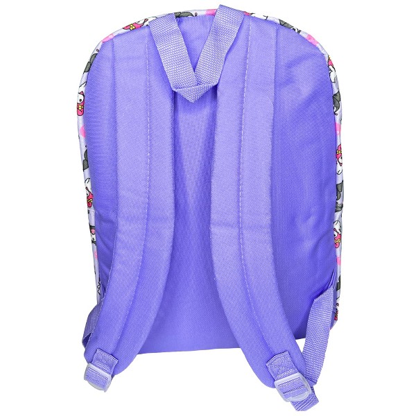 Mochila escolar Kuromi de nylon morada para niños de 16" 5