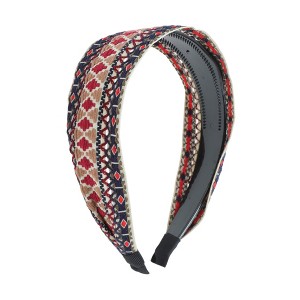 Unique Bargains Women's Embroidery Geometric Headband 1 Pc - 1 of 4