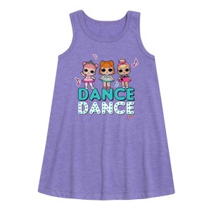 Girls' - LOL Surprise! - Dancing Dolls Dance Graphic Sleeveless Aline Dress - 1 of 3